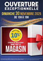 Ouv. dimanche 30 novembre 2025 des magasins Leclerc Valable du 30 novembre 2025