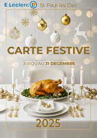Carte festive saint paul  chez Leclerc Valable du 01 au 31 décembre 2025