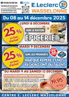 Calendrier de l'avent 4 des magasins Leclerc Valable du 08 au 14 décembre 2025