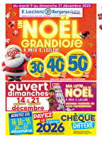 Noel avant noel chez Leclerc Valable du 09 au 21 décembre 2025