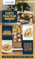 Carte traiteur festive chez Leclerc Valable du 05 au 31 décembre 2025