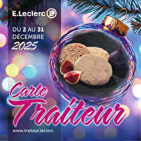 Carte traiteur  chez Leclerc Valable du 02 au 31 décembre 2025