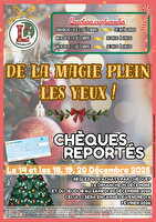 Operation cheque reporte 12 2025 des magasins Leclerc Valable du 10 au 15 décembre 2025