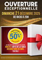 Ouv. dimanche 21 decembre 2025 des magasins Leclerc Valable du 21 décembre 2025