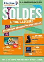 Soldes hiver chez Leclerc Valable du 02 au 29 janvier 2026