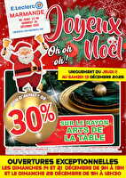 Op noel 5 chez Leclerc Valable du 11 au 31 décembre 2025