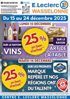 Calendrier de l'avent 5 chez Leclerc Valable du 15 au 24 décembre 2025