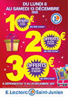 Noël des magasins Leclerc Valable du 08 au 13 décembre 2025