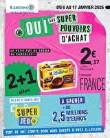 Evenement 1 des magasins Leclerc Valable du 06 au 17 janvier 2026