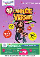 L'année-versaire ! des magasins Leclerc Valable du 03 au 07 février 2026
