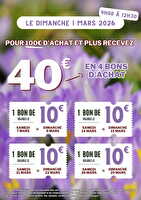 Bons d'achat 1 mars des magasins Leclerc Valable du 23 février au 01 mars 2026