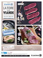 Foire viande (v1/v2) / poisson(v2) chez Leclerc Valable du 03 au 07 mars 2026