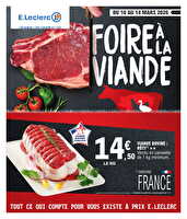 Foire a la viande chez Leclerc Valable du 10 au 14 mars 2026