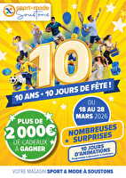 Anniversaire 10 ans des magasins Leclerc Valable du 18 au 28 mars 2026