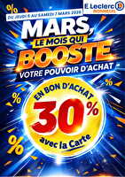 Fc semaine 10 chez Leclerc Valable du 05 au 07 mars 2026