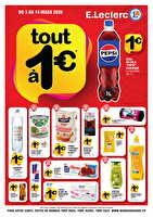 Tout a 1€ n°1 des magasins Leclerc Valable du 03 au 14 mars 2026