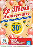 Anniversaire 4 chez Leclerc Valable du 26 au 28 mars 2026