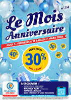 Anniversaire 1 chez Leclerc Valable du 05 au 07 mars 2026