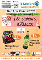 Saveurs d'alsace des magasins Leclerc Valable du 13 au 25 avril 2026