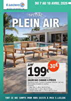 Plein air des magasins Leclerc Valable du 07 au 18 avril 2026