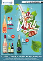 Foire aux vins de printemps chez Leclerc Valable du 14 au 25 avril 2026
