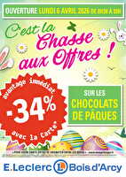 Ouv. lundi 6 avril 2026 des magasins Leclerc Valable du 06 avril 2026