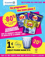 Depenser moins 8 des magasins Leclerc Valable du 28 avril au 09 mai 2026