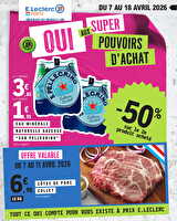 26m151c02lu des magasins Leclerc Valable du 07 au 18 avril 2026