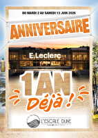Anniversaire magasin des magasins Leclerc Valable du 02 au 13 juin 2026