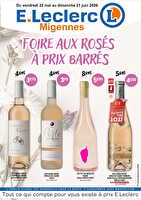 Foire aux rosés 2026 des magasins Leclerc Valable du 22 mai au 21 juin 2026