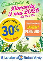 Ouv. dimanche 3 mai 2026 des magasins Leclerc Valable du 03 mai 2026