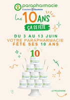 10 ans para des magasins Leclerc Valable du 08 au 13 juin 2026