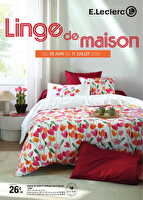 Linge de maison chez Leclerc Valable du 30 juin au 11 juillet 2026