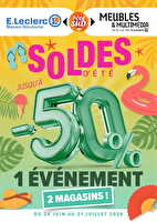 Soldes été des magasins Leclerc Valable du 24 juin au 21 juillet 2026