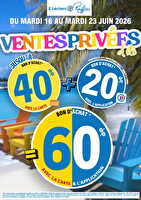 Tickets plage des magasins Leclerc Valable du 16 au 23 juin 2026