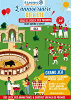 Annniversaire dax des magasins Leclerc Valable du 29 juin au 12 juillet 2026