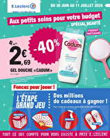 Depenser moins 15 des magasins Leclerc Valable du 30 juin au 11 juillet 2026