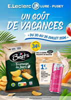 Un gout de vacances chez Leclerc Valable du 20 au 25 juillet 2026