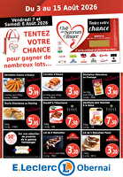 Club des saveurs d'alsace des magasins Leclerc Valable du 03 au 15 août 2026