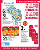 Maxiformatsmaxieconomies chez Leclerc Valable du 25 août au 05 septembre 2026