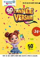 L'année-versaire ! chez Leclerc Valable du 25 au 29 août 2026