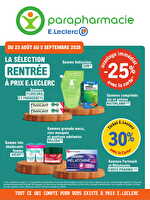 Parapharmacie de rentrée chez Leclerc Valable du 25 août au 05 septembre 2026