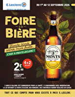Op region - foire a la biere des magasins Leclerc Valable du 01 au 12 septembre 2026