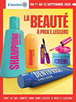 Beauté d'automne des magasins Leclerc Valable du 01 au 12 septembre 2026