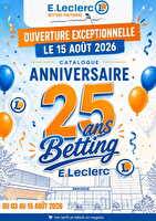 Anniversaire magasin 1 des magasins Leclerc Valable du 03 au 15 août 2026