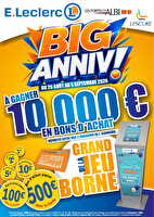 Op lavida anniv2026 des magasins Leclerc Valable du 26 août au 05 septembre 2026