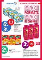 Maxiformatsmaxieconomies chez Leclerc Valable du 25 août au 05 septembre 2026