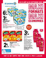 Maxiformatsmaxieconomies chez Leclerc Valable du 25 août au 05 septembre 2026