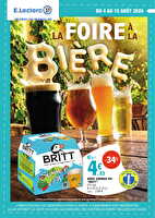 Foire à la bière août chez Leclerc Valable du 04 au 15 août 2026