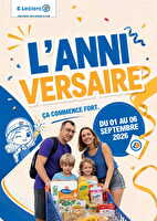 Anniversaire 1 des magasins Leclerc Valable du 01 au 06 septembre 2026